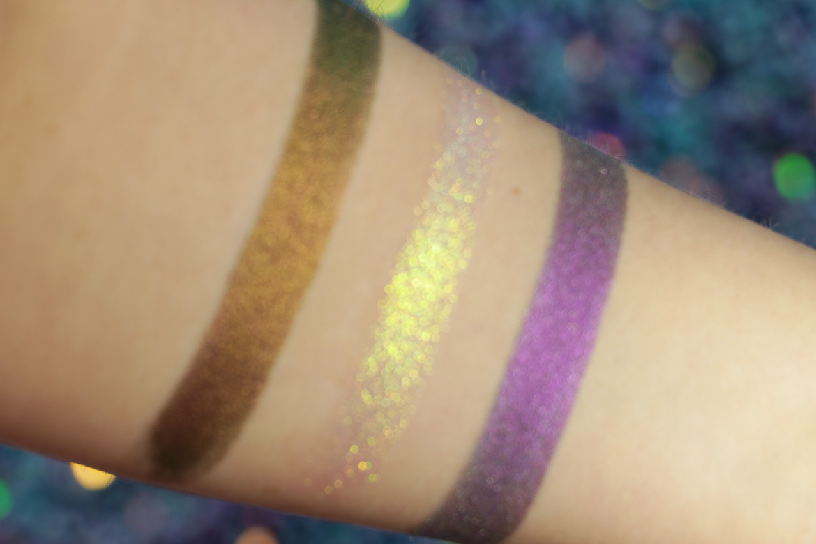 Karla Cosmetics Multichrome Swatches: Snooze, Beauty Sleep, Lullaby